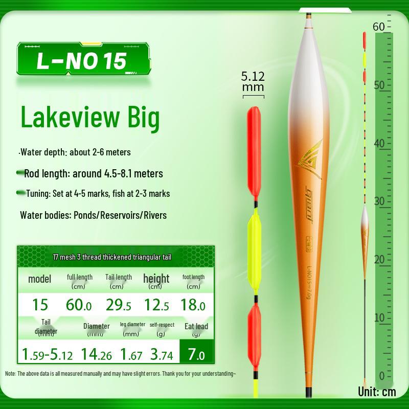 Xiao Feng Xian Triangle Tail Fishing Float: Eye-catching Thickened Tail for Wild Fishing, Ideal for Crucian Carp.