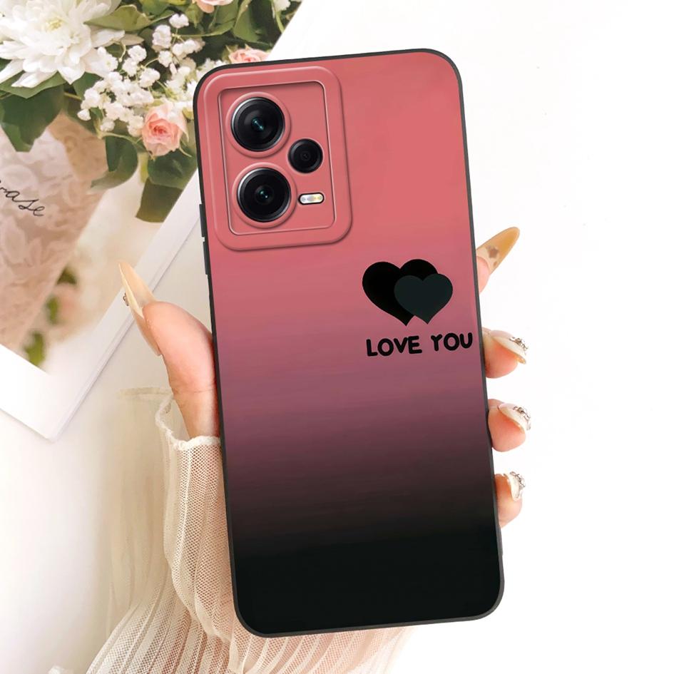 For Xiaomi Redmi Note 12 Pro Plus Case Popular Flower Soft Liquid Silicone Shockproof Cover For Redmi Note 12 Pro Note12 5G Case