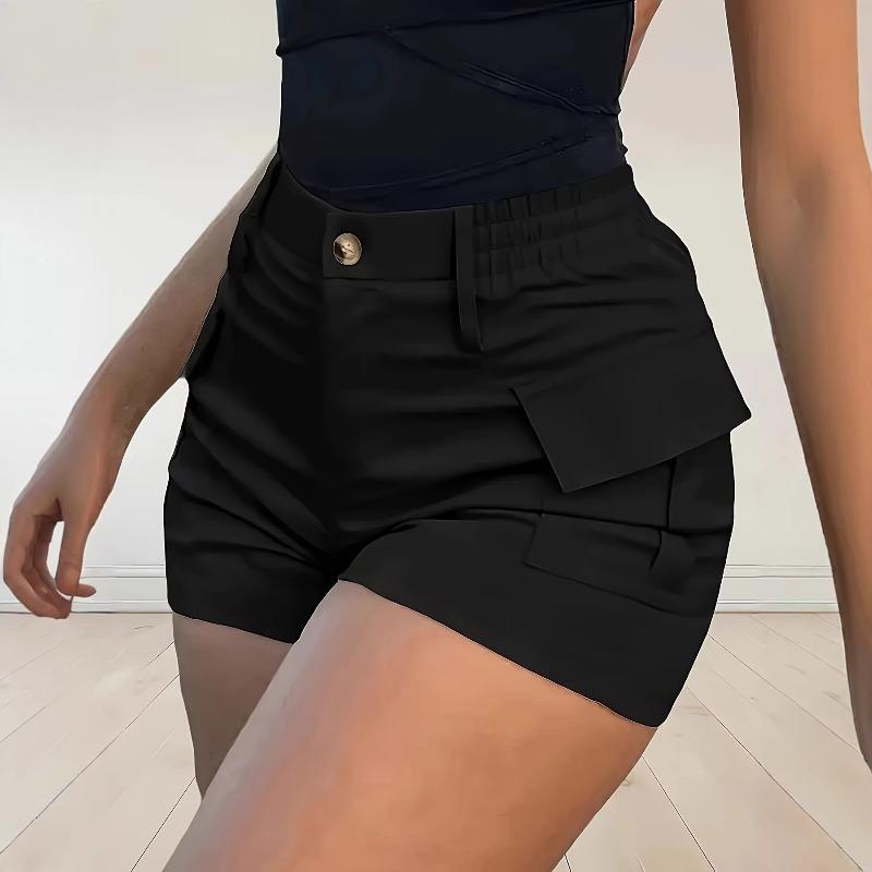 Street women's pocket tooling shorts high waist trousers casual shorts five-point tooling