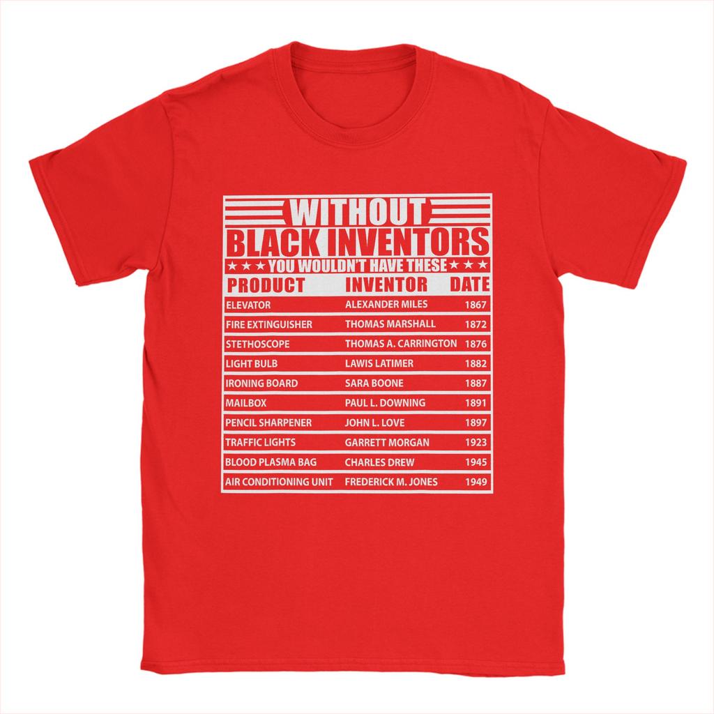 History Of Forgotten Black Inventors Black History Month Mens T Shirt  Tees Short Sleeve Crew Neck TShirt Pure Cotton Tops