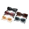 SO&EI Small Cat Eye Oval Sunglasses Women Fashion Leopard Gradient Shades UV400 Vintage Trending Men Sun Glasses