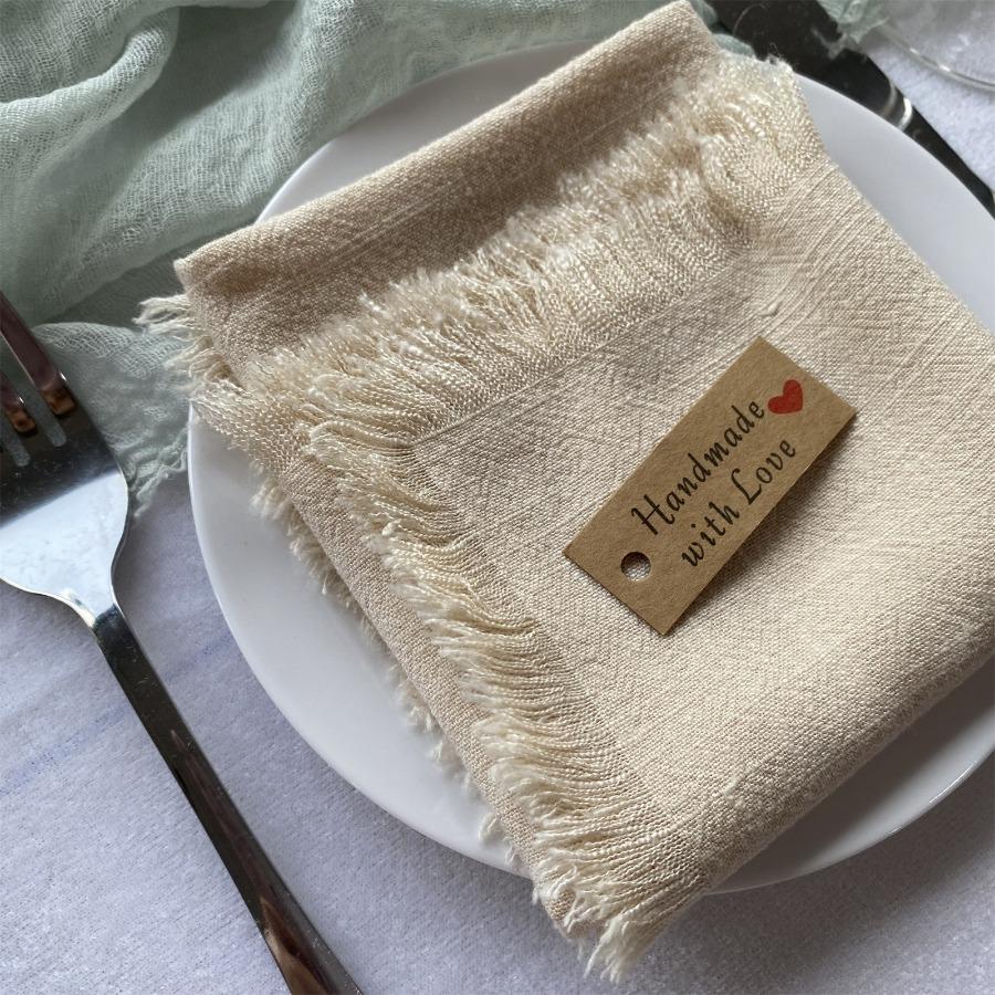 1PC Napkin Burlap Mouth Cloth Cotton Linen Party Holiday Decoration Table Runner Cross Border Factory Wholesale
