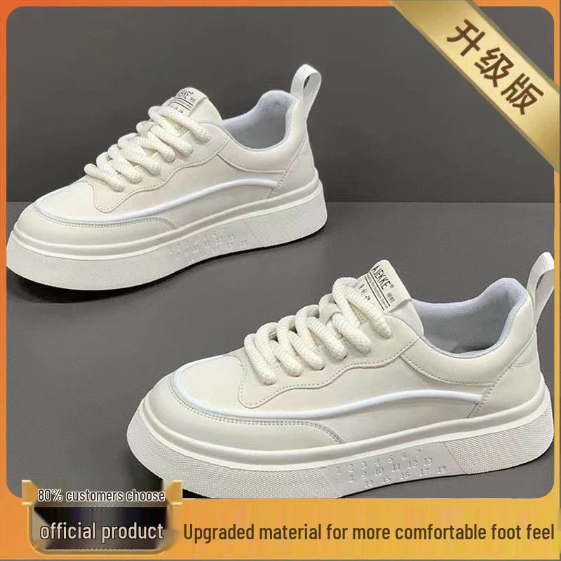 

Мужские дышащие кроссовки Лето 2025, Универсальные белые повседневные спортивные туфли на толстой подошве 44