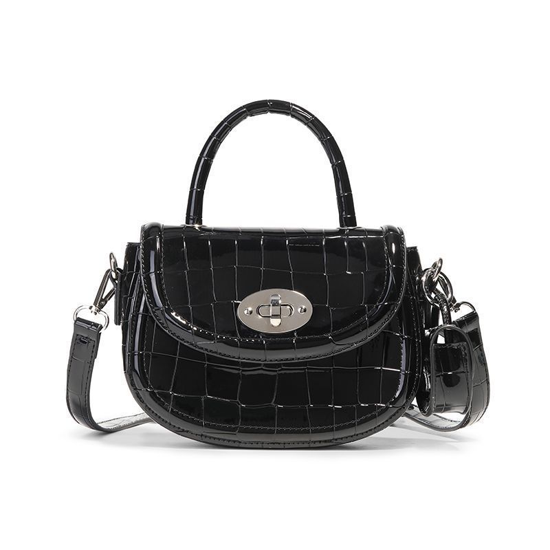 

Нишевая сумка-мессенджер премиум-текстуры, женская, новая модная, на плечо, портативная, сумка-седло, круглая сумка чёрный