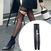 Hollow Out High Pantyhose Asymmetry Vertical Line Tights NEW Female Stockings Women