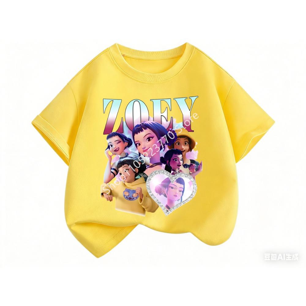 2026 Toddler Girl Clothes Kpop Demon Hunt Ers Cartoon Tee Shirt Funny Gift for Fans Harajuku Cool Kids T-shirts Summer Tops