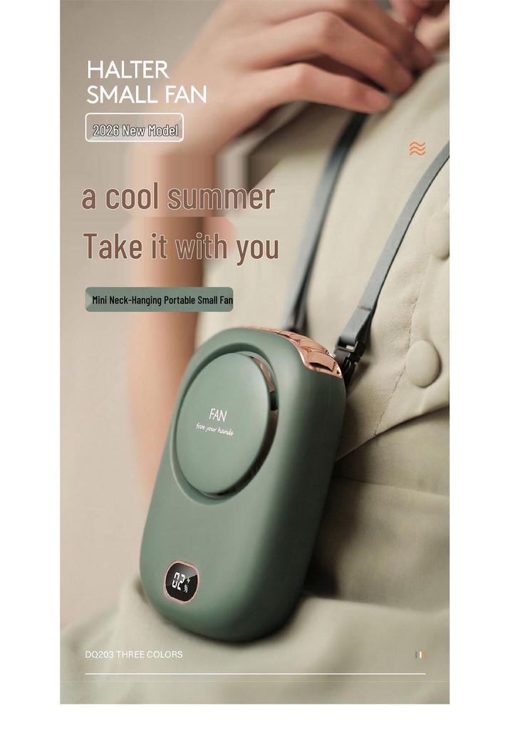 2026 Portable USB Rechargeable Silent Neck & Desktop Fan for Outdoor & Dorm Use