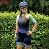 MLC Women's Cycling Jumpsuit Triathlon Sports Suit Summer Cycling Team Women Cycling Jersey Short Sleeve Skinsuit Roupa Ciclismo