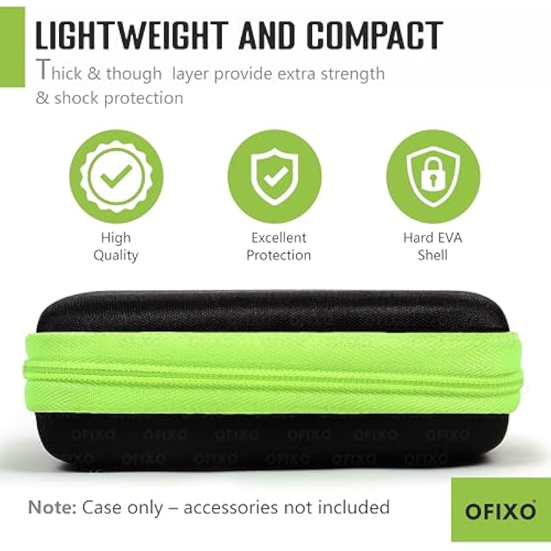 Ofixo Earphone Carrying Case - Multi Purpose Storage Case With Carabiner Hook, Travel Organizer For Headphone, Pen Drive 0 чёрный