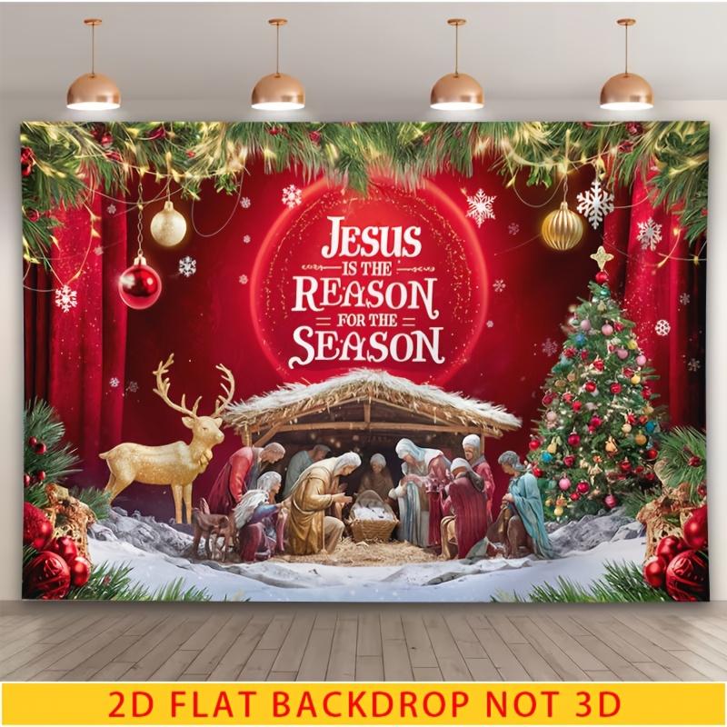 1Pcs Banners  Polyester Backdrop Banner Decoration Background Winter Backdrop Decorations For Photo Studio Photo Booth Christ