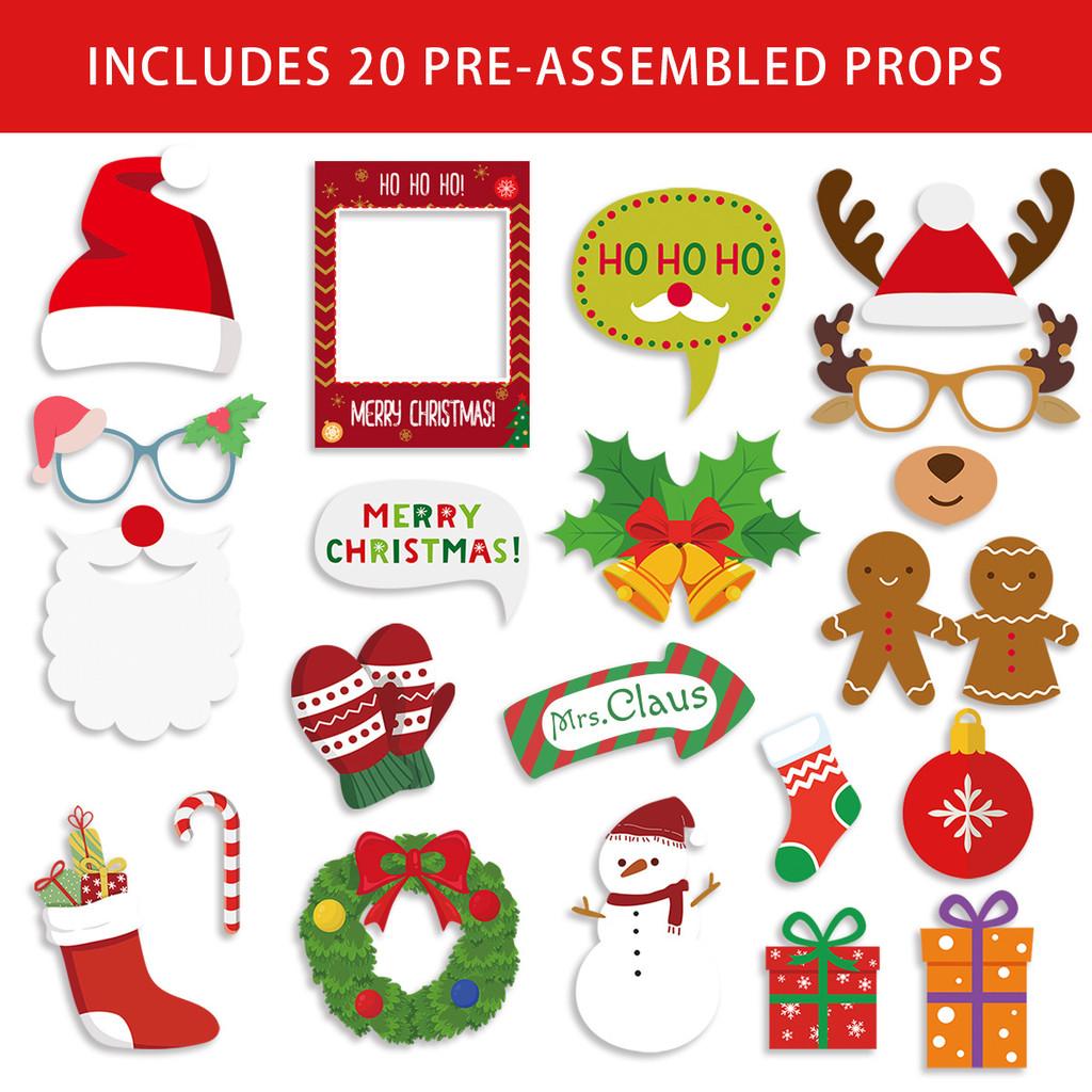 Party Christmas Decor Photography Props With Snowman Gingerbread Design Man