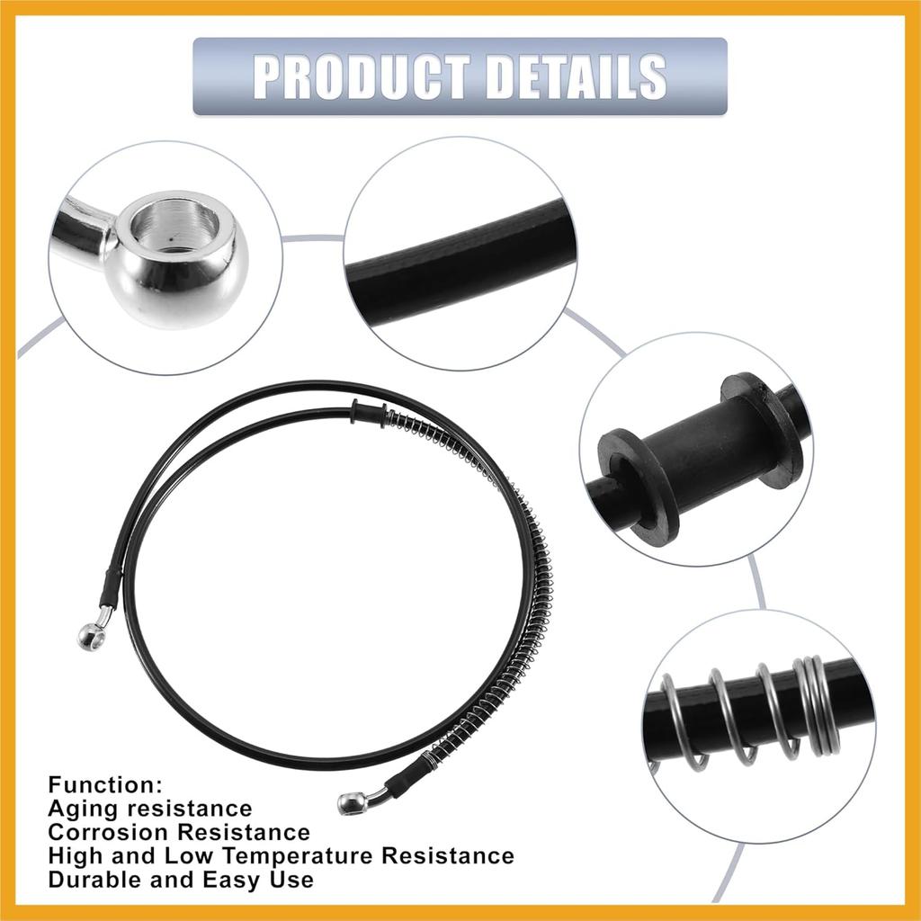 140cm AN3 M10 Car Hydraulic Brake Line Oil Hose Pipe Fitting 28° 28° Stainless Steel for Car Motorcycle Dirt Racing Bike Black Replacement