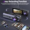 3 Channel 4K Dash Cam with 5GHz WiFi & APP Control, 4K/2.5K+1080P+1080P Front Inside and Rear, Triple Dash Camera with 64GB Card