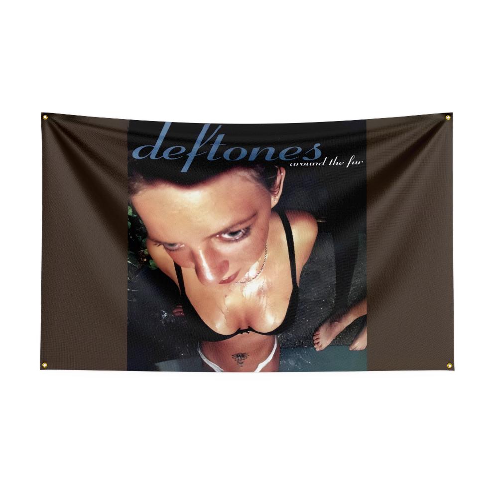 Retro Band D-Def-to-nes Flag Custom Flags Wall Hanging Tapestry Outdoor Decorative flag Background Blanket for Garage Room