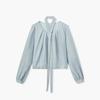 Aijutu Women's Elegant Ribbon Long-Sleeve Shirt