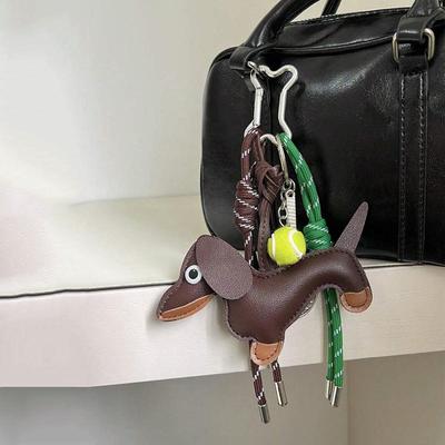 Dachshund Naylon Dokuma Halat Çanta Charm Kolye Sosis Köpek El Çantası Çanta Askısı Süs El Yapımı Çanta Aksesuarları