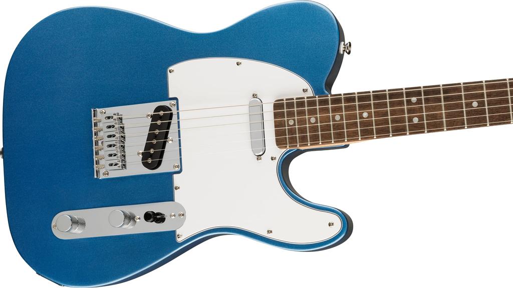 Squier by Fender Electric Guitar Affinity Laurel White Lake Placid Blue with Soft Case Series™ Telecaster®, Fingerboard, Pickguard,