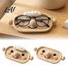 Thoughtful Gift for Coworkers Crocheted Eyeglass Holder Tray Soft Wool Glasses Stand Cute Desktop Fun Office Desk Ornament Reading And Sunglasses