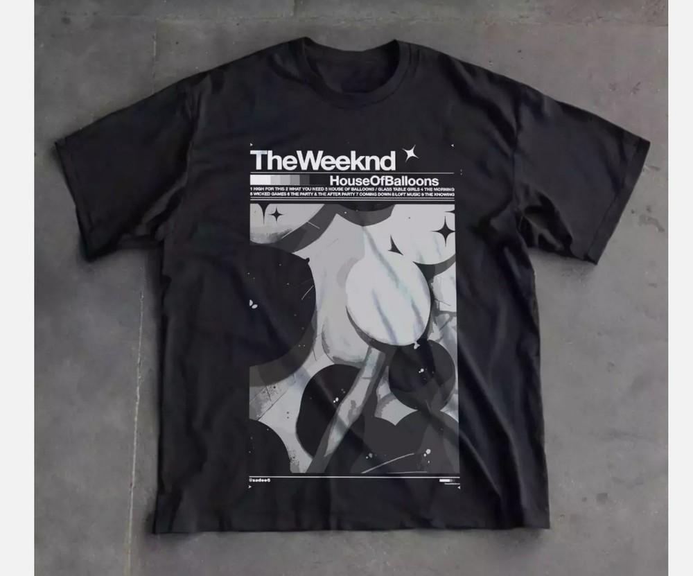 The Weeknd House Of Balloons Black T Shirt Full Size S-5XL Unisex T-Shirt