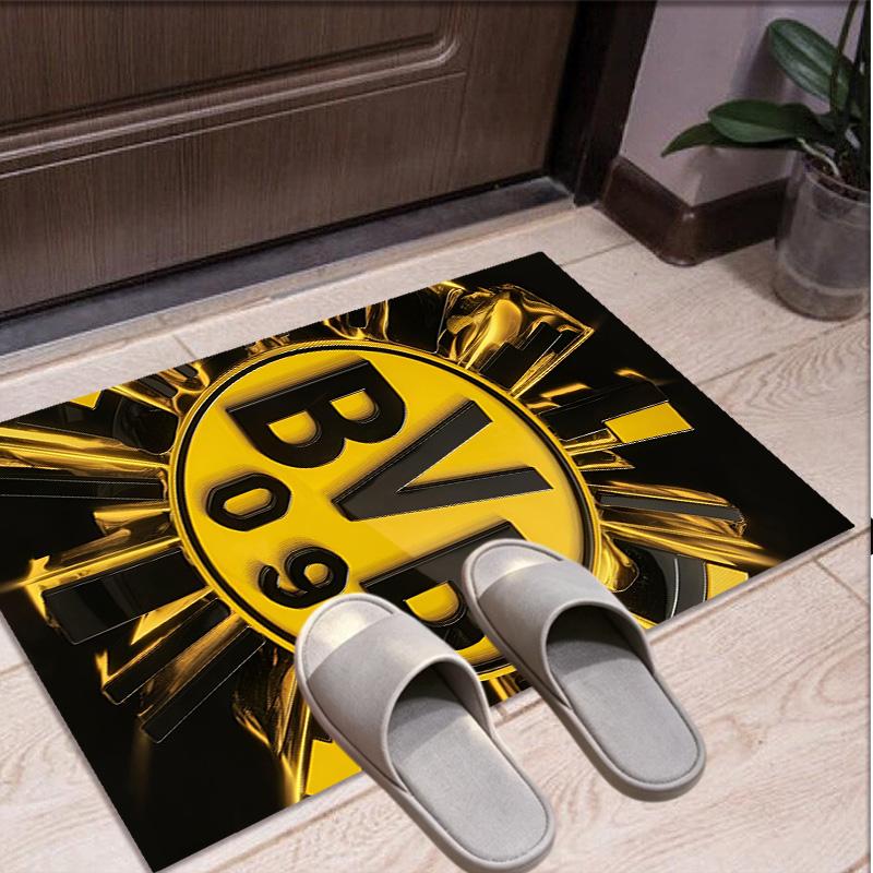 Dywan z wzorem Borussii Dortmund, Mata do wewnątrz/na zewnątrz, na piknik, do pokoju gier, sypialni, biura, salonu, dywan do wystroju domu, prezent urodzinowy