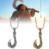 Pendant Necklace Moana Maui Fishhook Titanium Steel Ornaments Hawaiian Anime