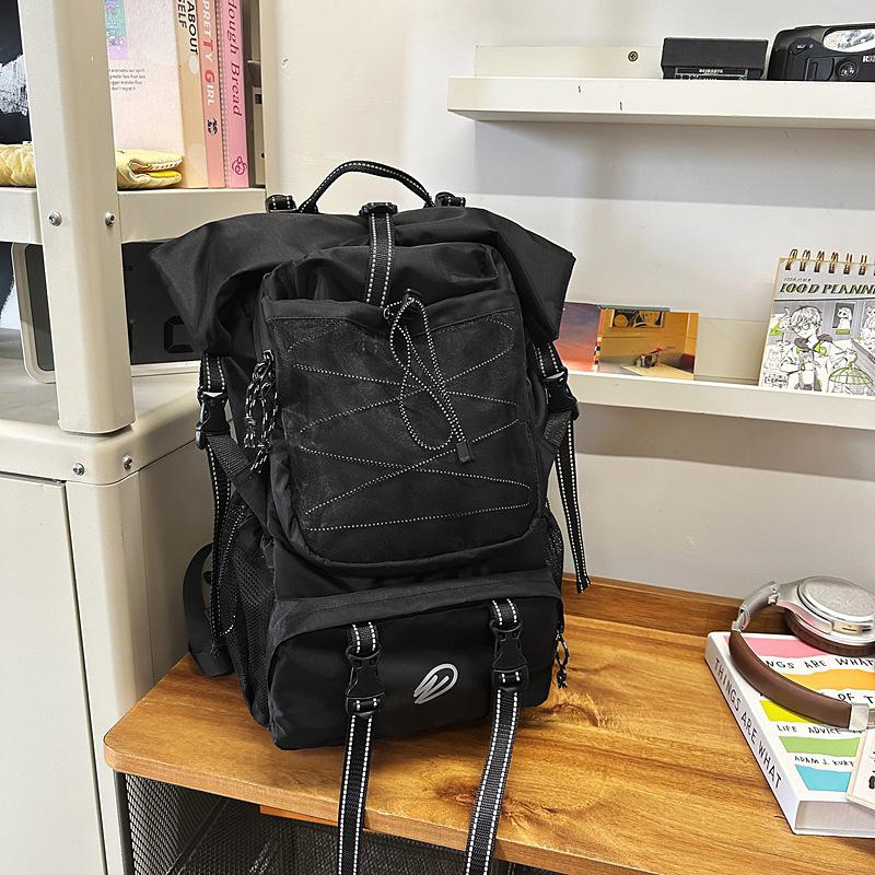 Outdoor Sports Mountaineering Bag Large Capacity Lightweight Hiking Bag Men's Tooling Backpack Backpack Student School Bag