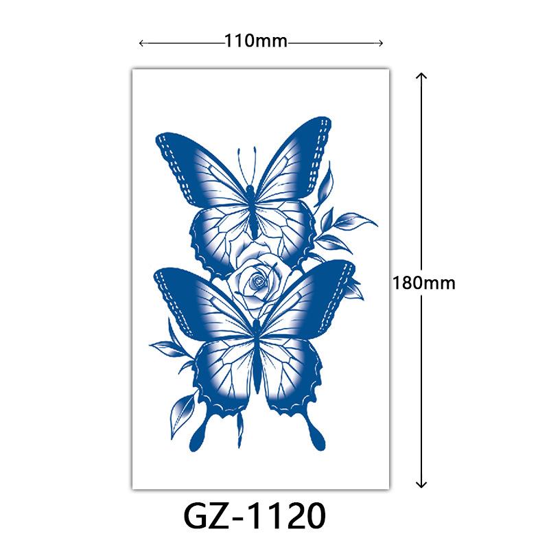 Juice Tattoo Stickers, Herbal Tattoo Stickers, Semi-Permanent English Letter Tattoo Stickers Tattoo