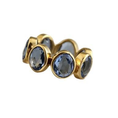 Vintage ring set with oval synthetic zircon women's ring ring, hot-selling factory in Europe and America