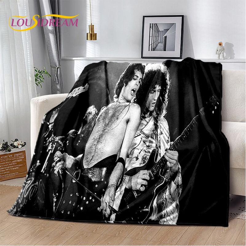Freddie Mercury Queen-Rock-Band Soft Plush Blanket,Flannel Blanket Throw Blanket for Living Room Bedroom Bed Sofa Picnic Cover