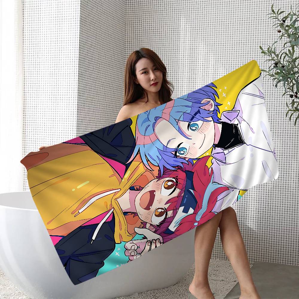 SK8 the Infinity Cartoon Big Microfiber Beach Towels Quick Dry Towel Sand Beach Towels Pool Towel for Travel Swim Pool Yoga
