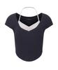 Peullijeunopallou Zeline Layered Short Sleeve Top (Charcoal)
