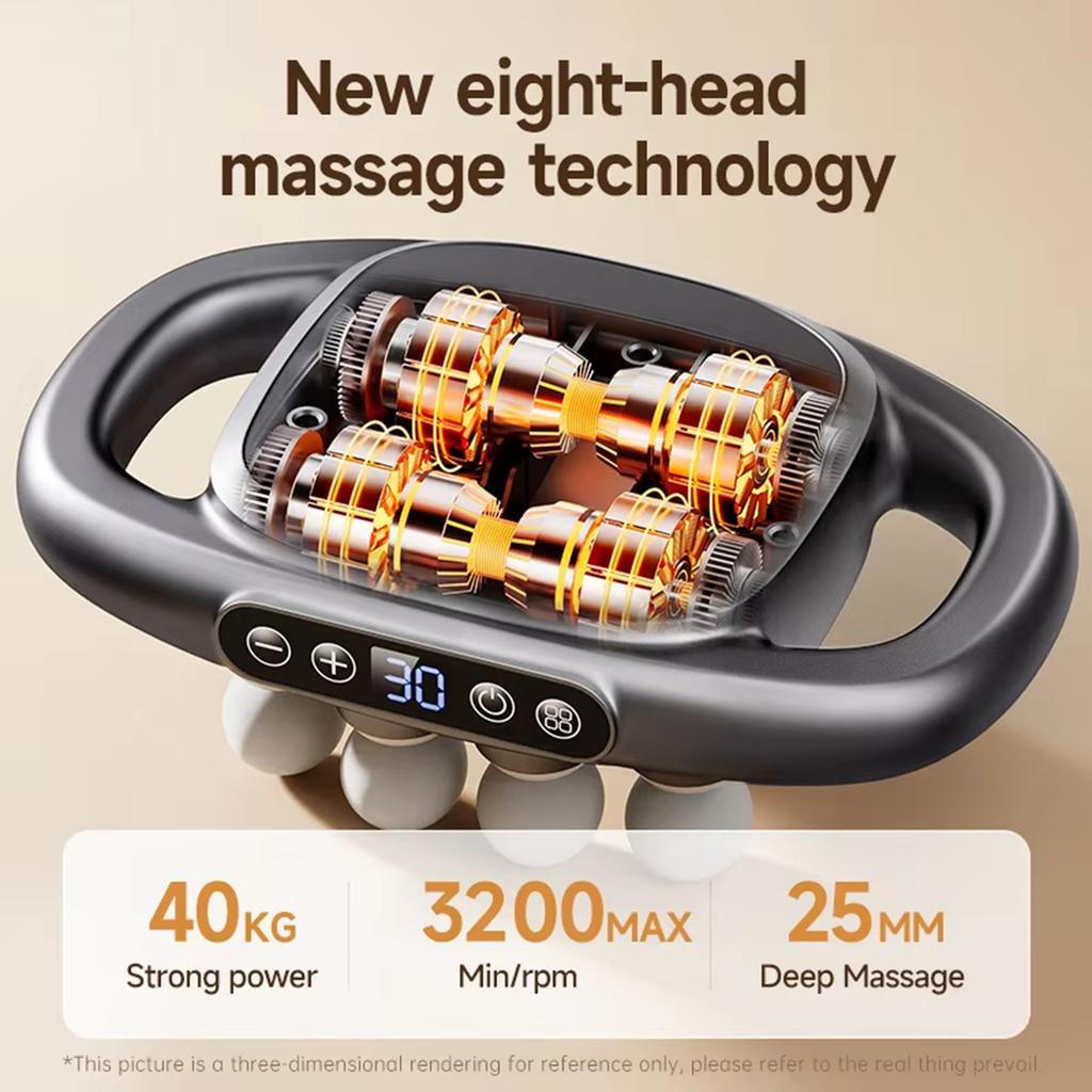 High Frequency Vibration  Fascia Gun 16-8 Head Body Massage Gun Back Waist Massager Massager Neck Shoulder Massager Masajeador