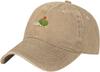Snail Carrying Apple Embroidered Baseball Cap Distressed Denim Adjustable Cotton Hat Casual Unisex