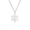 Elegant Snowflake Pendant Necklace Women's Christmas Party Jewelry Accessory Holiday Gift
