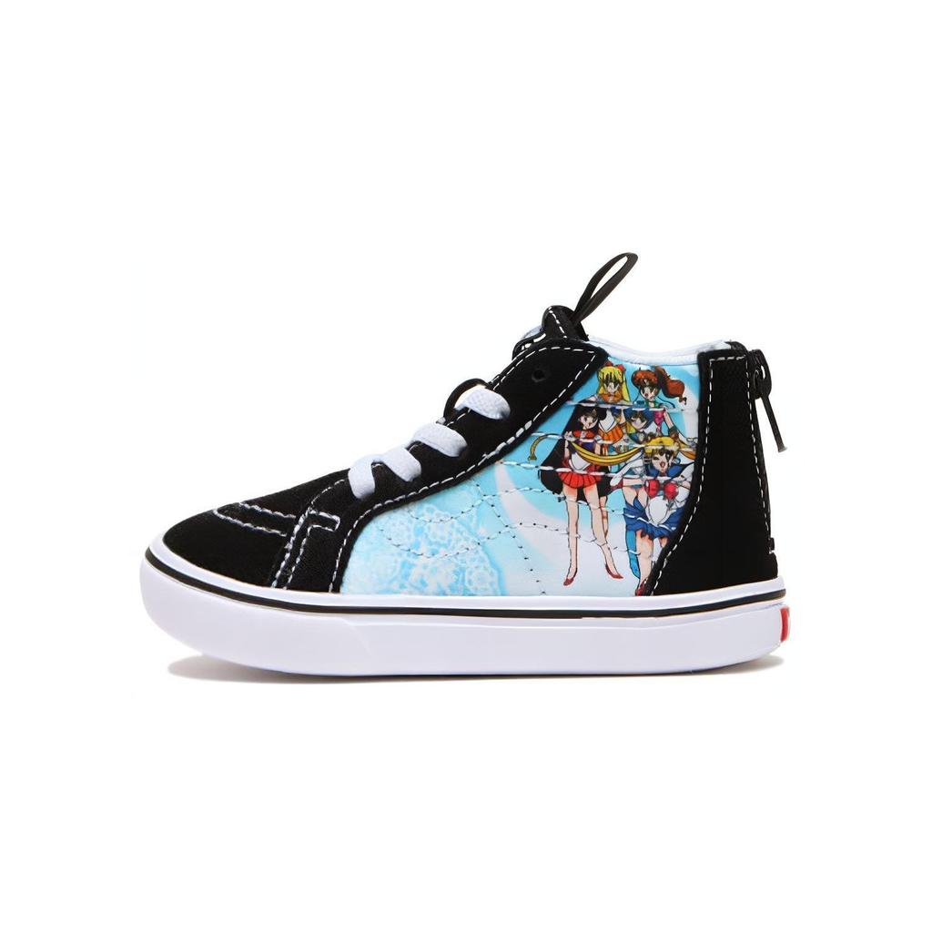 Vans Sailor Moon X Sk8-Hi Zip ComfyCush Toddler Pretty Guardian Baby Sneakers Black Multi VN0A4VJNSKQ