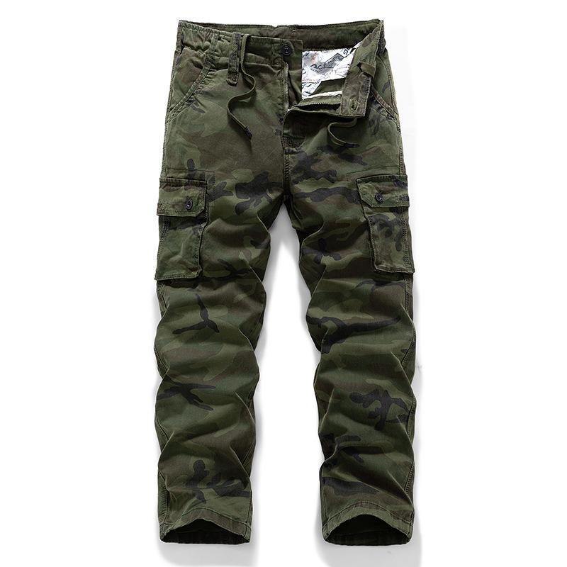 Frühlings- und Herbst-Overalls Herren Freizeit Hosen Mode Camouflage Sport Trend Freizeit Hosen Gerade Hosen
