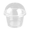 Transparent Plastic Dessert Bowl Container With Lid, 250ml Disposable Plastic Cups With Lids, For Bar Cafe Home Party, Salad Cup