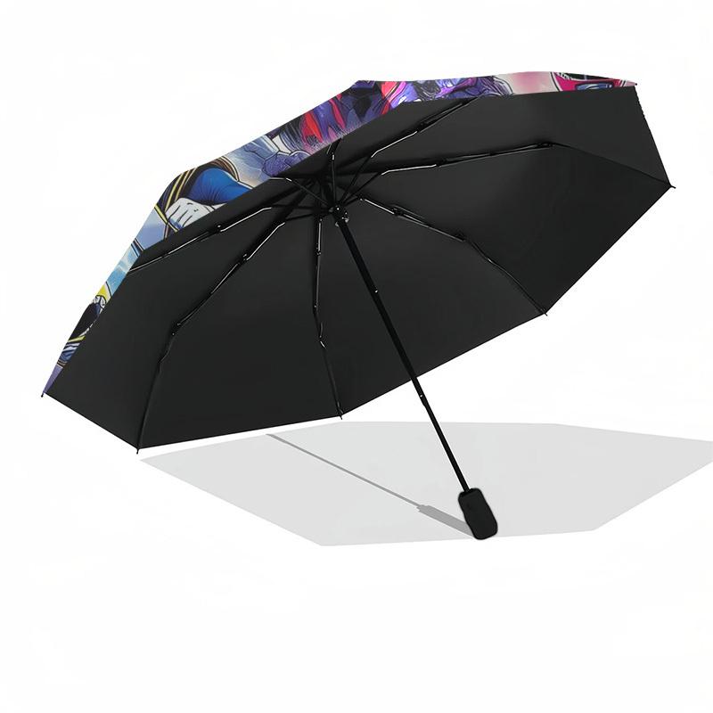 1pc Power Rangers Automatic Opening Folding Umbrella with 8-Rib Iron Frame, Portable Design for Outdoor Use, Ideal Gift for Fans, Travelers, Everyday