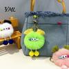 Plush Bag Accessory Cartoon Ball Keychain, Fluffy Pompom Keychain with Metal Clasp, Key Holder Backpacks Handbags Keys Decorative Pendant for