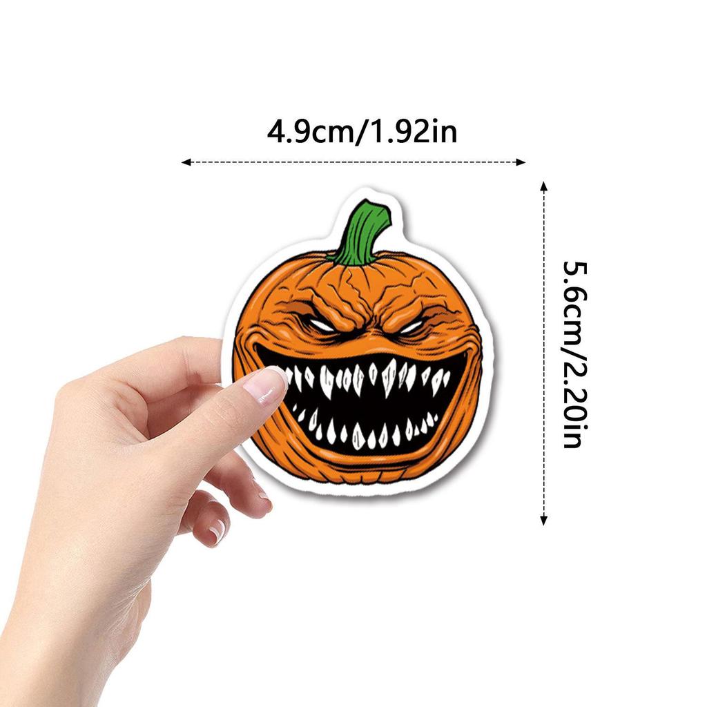 55 Graffiti Pumpkin Stickers for Suitcases, Notebooks, and Phones