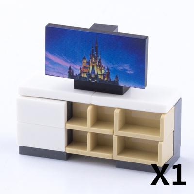 DIY City Decoration Home Building Block Accessories Bed TV Sofa Refrigerator Dining Table Sweeper Phone Brick Gift Toy Kids J078