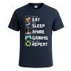 Eat sleep anime gaming repeat manga funny gamer mens t shirt gift party tee top