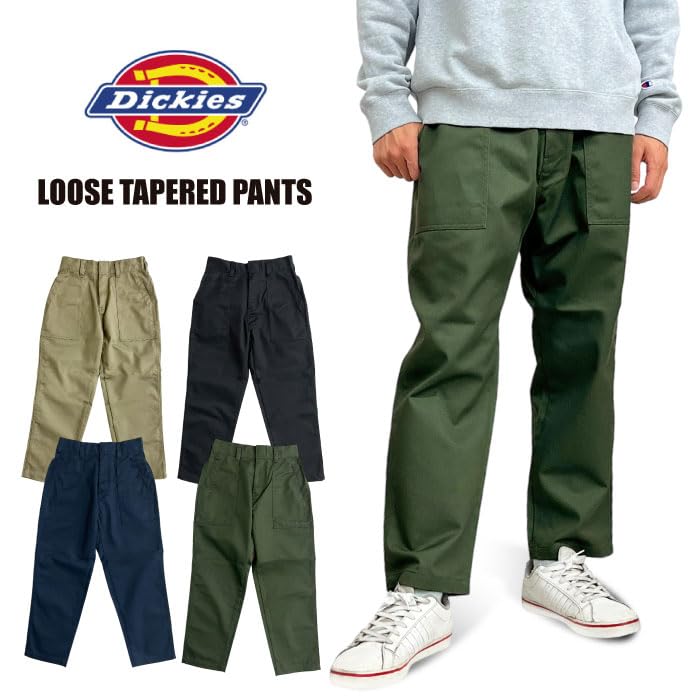Dickies Loose Tapered Pants Easy Work Pants Khaki WD5842 L
