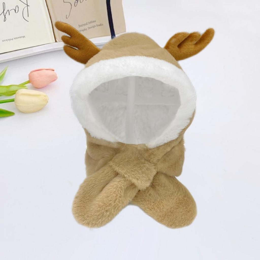 Winter Plüsch Kälteschutz Gesichtsmaske Mütze - Elastischer Kordelzugverschluss, Leichter Warmer Radfahren Ski Outdoor-Sport Pullover, Einfarbige Kapuzenmütze