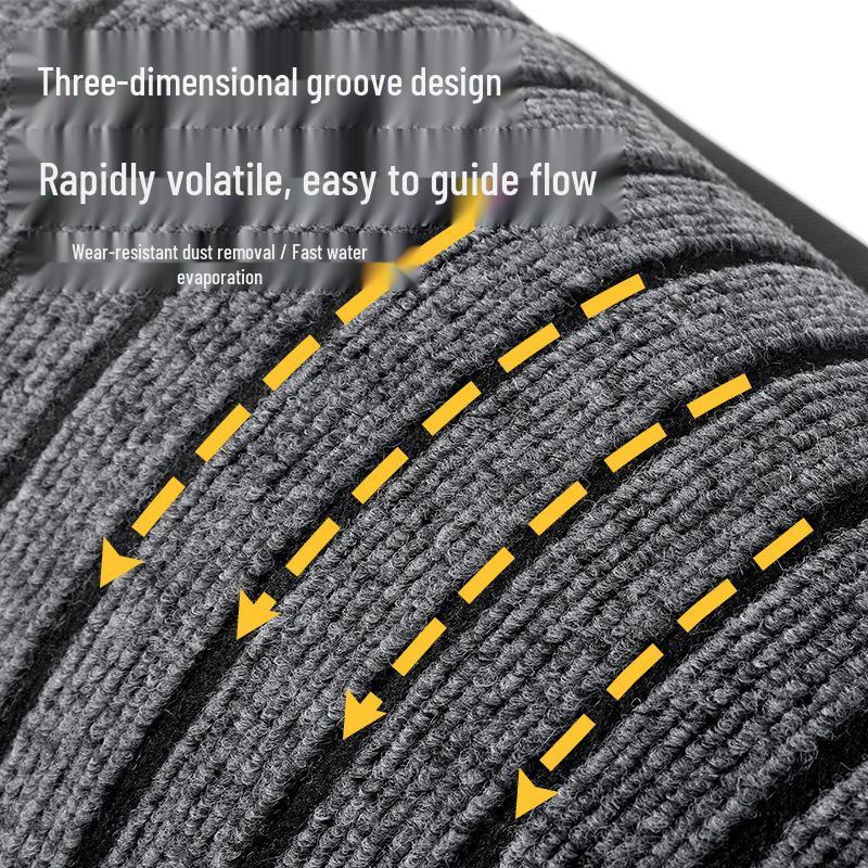 Seven-Striped Non-Slip Waterproof Floor Mat: Full Coverage for Kitchen and Entryway.