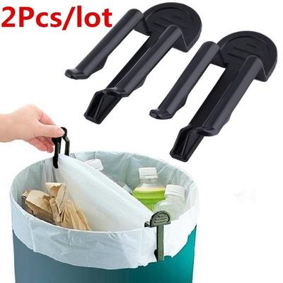 2Pcs/lot Practical Trash Can Clamp Plastic Garbage Bag Clip Fixed Waste Bin Bag Holder Rubbish Clip