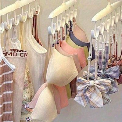 1pc Multi-Functional Rotating Hanger With Multiple Hooks, Suitable For Ties, Scarves, Bedroom Closet Space Organizer, Storage Box, Women Tops