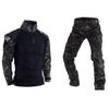 Mens Camo Tactical Training Suit Outdoor Hiking Workout Uniform Quick Dry Breathable Combat Style Clothing