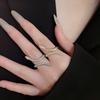 Neuer Eingang Schlangenförmiges Armreif-Ring-Set für Damen Übertrieben Metall Einzigartiges Design Armband Mode Schmuckset