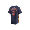 Nike X MLB Dri-FIT ADV Houston Astros Logo Print Pullover Casual Sports Short Sleeve Baseball Jersey Unisex jersey Navy-Blue T7LMHUA2HU9-00D